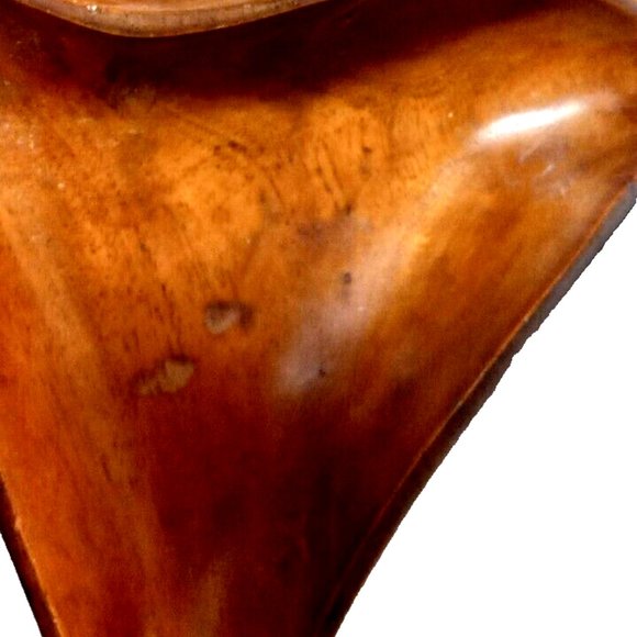 VTG Mahogany Wood Tray 2 Sections MSM handmade vintage 17" farmhouse decor - Picture 5 of 6